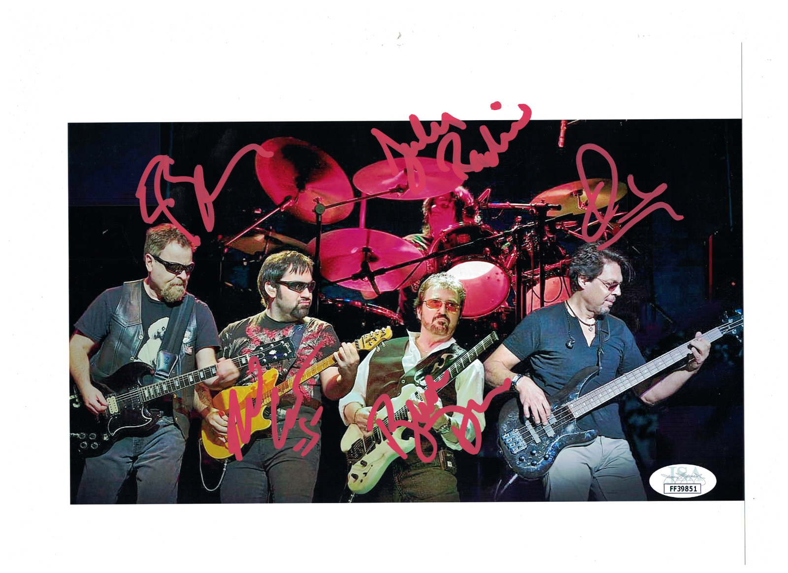 Blue Oyster Cult Full Band of 4 Signed 8x10 Matted Photo Poster painting JSA Certified