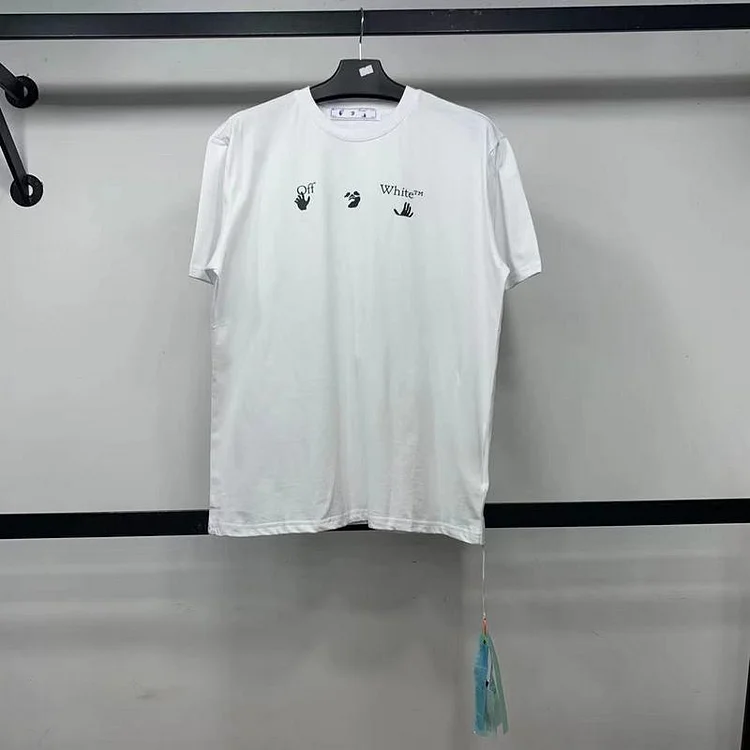 Off White T Shirt Men's Tshirt Cotton Casual Arrow Flower Print Owt