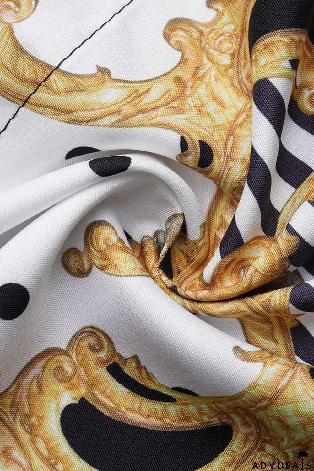 Red Black Casual Print Patchwork Buckle Turndown Collar Tops