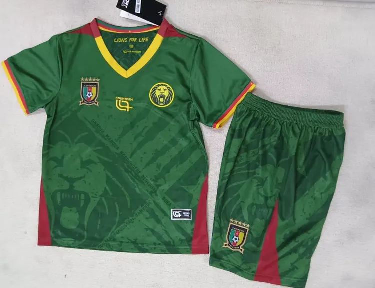 Cameroon 2025-26 season home kit for children