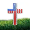 Solar Cross Stake Light Waterproof Outdoor Peaceful Lamp for Garden Balcony Yard