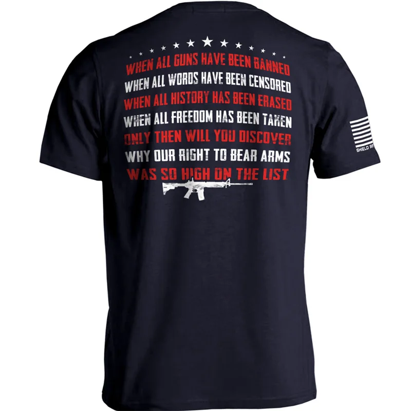 "When All The Guns Have Been Banned"Printed T-Shirt