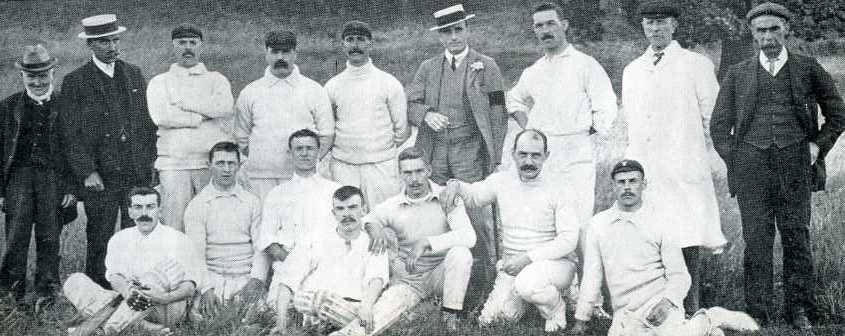 CALVERTON CRICKET CLUB TEAM c1910, NOTTINGHAM Vintage Photo Poster paintinggraph reprint