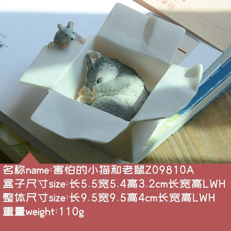 Everyday Collection Cute Cartoon Cat Animal Figurine Miniature Fairy Desk Ornament Modern Home  Decoration Gifts for Girls
