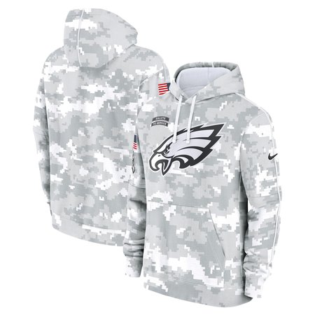 Men's Philadelphia Eagles  Arctic Camo 2024 Salute To Service Big &amp; Tall Club Fleece Pullover Hoodie