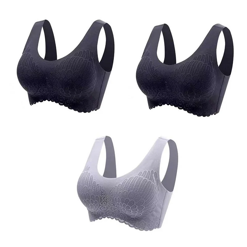 Billionm pcs/lot Women Latex Bra Seamless Bras For Women Underwear Push Up No Trace Bralette With Pad Vest Comfort Top Sport Bra