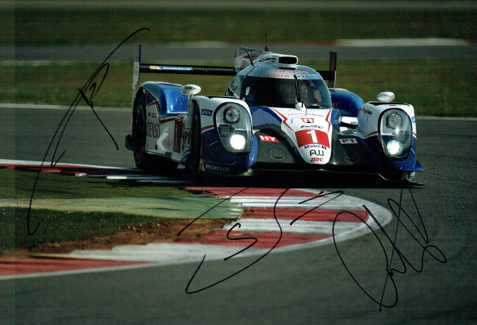 TOYOTA Hybrid Team Signed Photo Poster painting Autograph A AFTAL COA BUEMI NAKAJIMA DAVIDSON