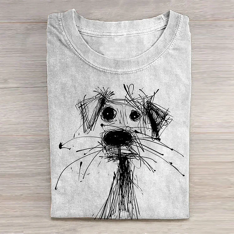 T-Shirt mit lustigem Hunde-Print