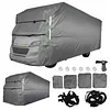 [US Local Warehouse] 420D Oxford Fabric Travel Trailer RV Cover Anti- Trailer Cover for Winter Snow