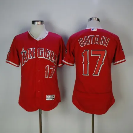 Men's Los Angeles Angels #17 Shohei Ohtani Red Flexbase Stitched MLB Jersey