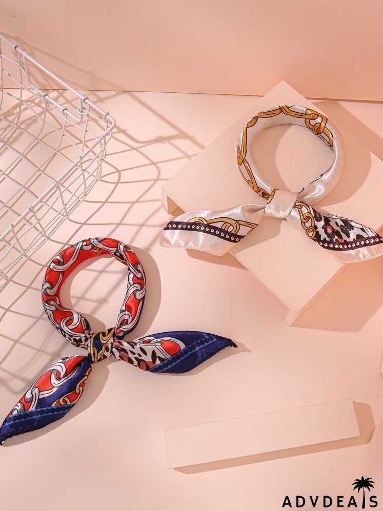 2pcs Chain Pattern Bandana