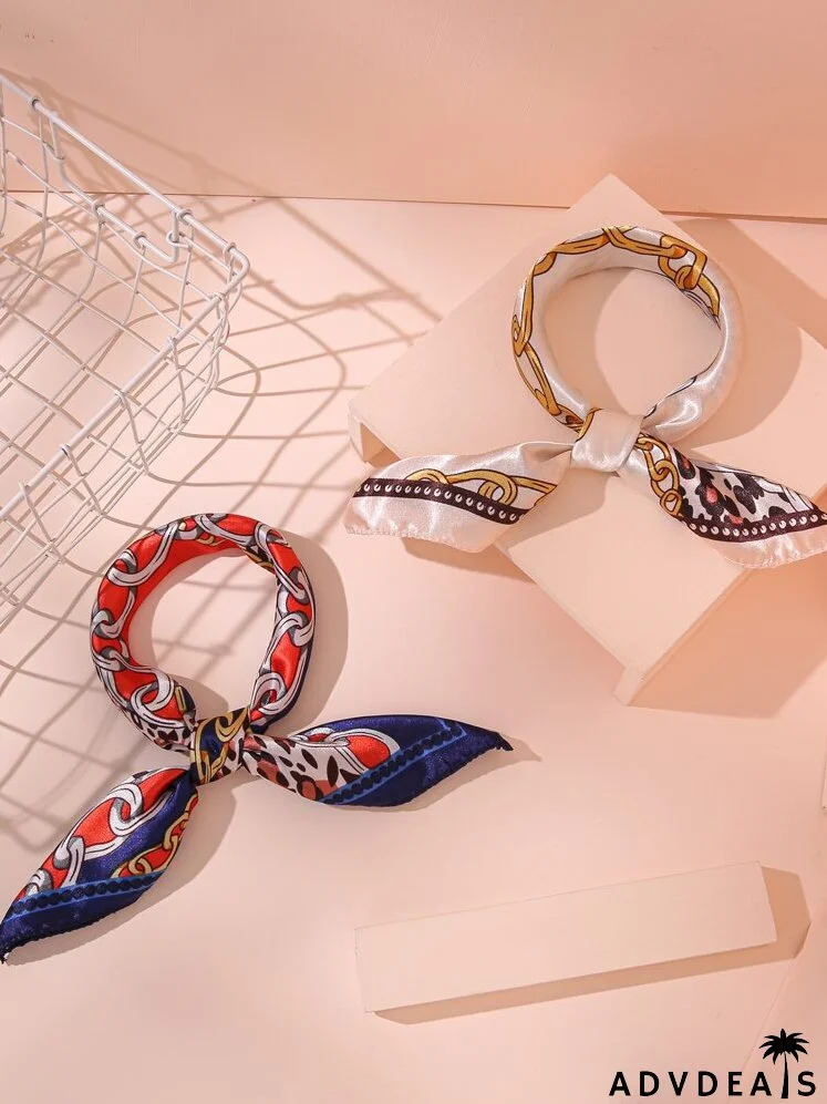 2pcs Chain Pattern Bandana
