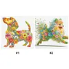 Flower Puppy Full 11CT 3 Strands DIY Stamped Embroidery Needlepoint Starter Kits 15.75x15.75inch Cross Stitch Art and Crafts Kits for Beginners Adults Home Decor