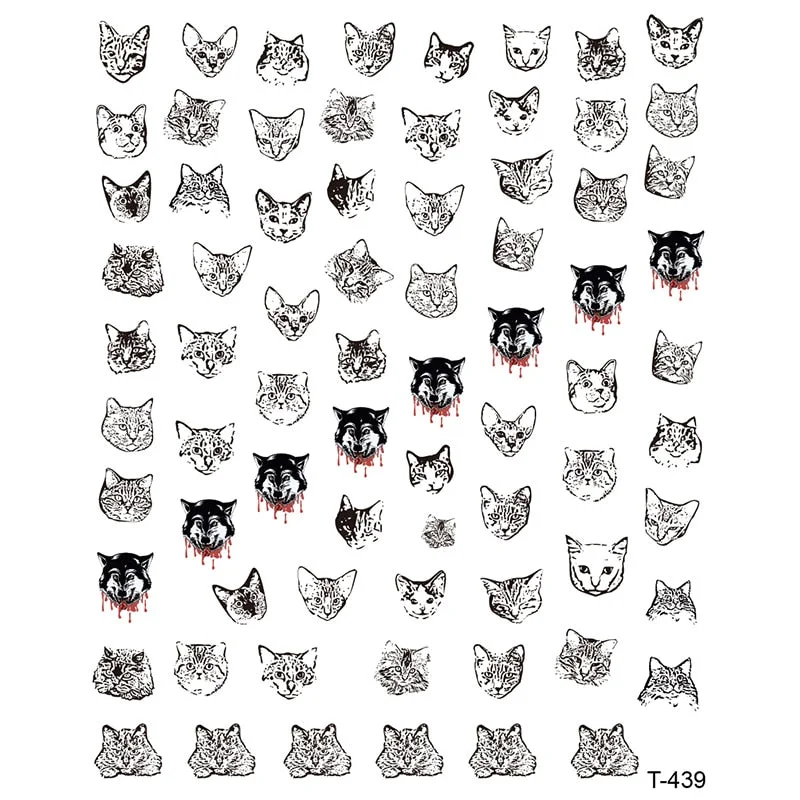 1Pcs Laser Ginkgo Leaf Self-adhesive Nail Sticker Lucky Four-leaf Clover Animal Cartoon Nail Art Sticker Decal Nail Charm Design