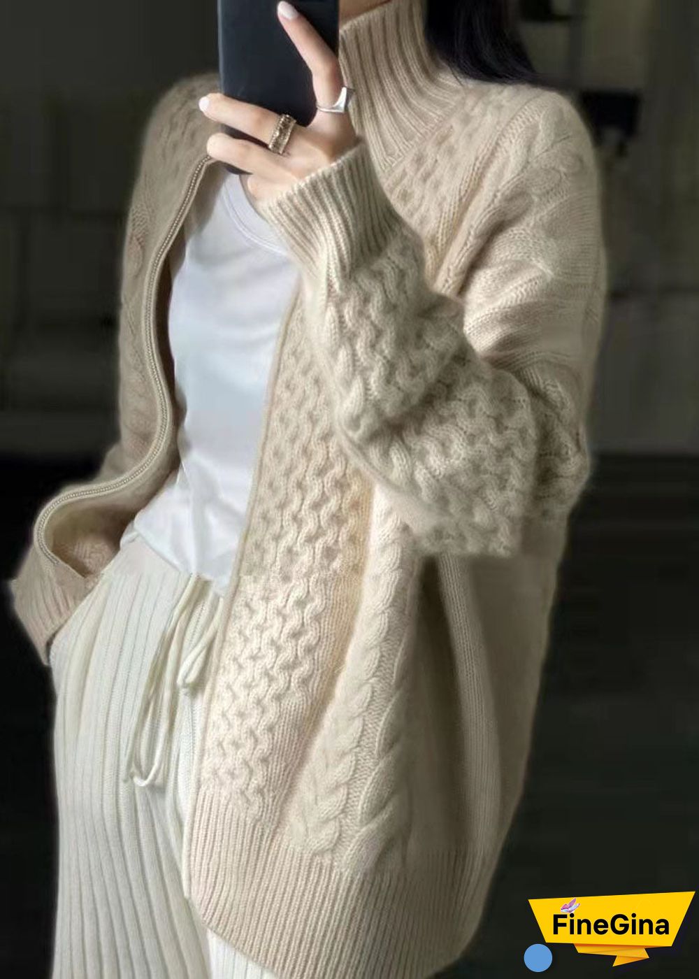 Comfy Plain Long Sleeve Cardigan