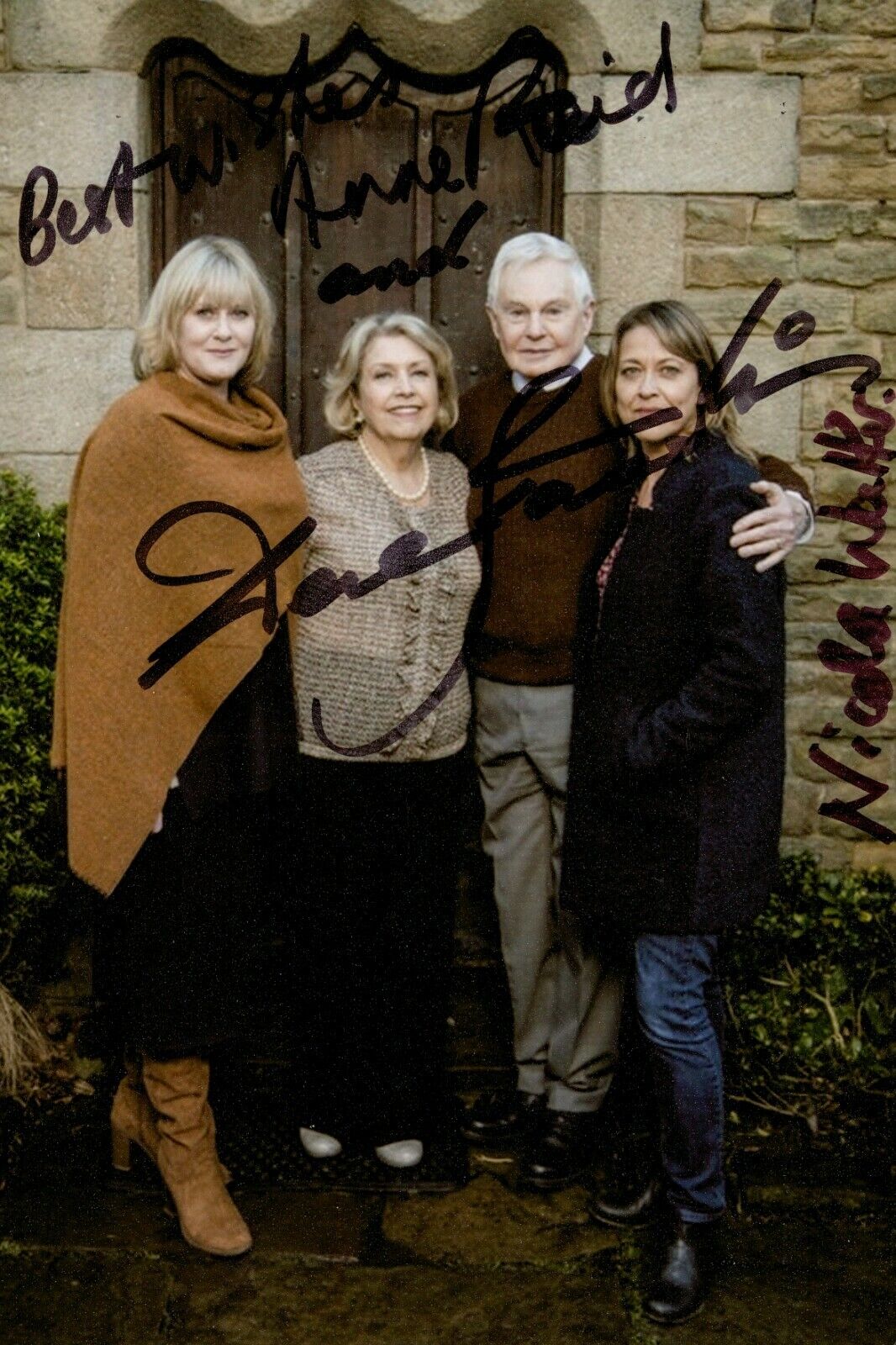 Derek Jacobi Anne Reid Nicola Walker Signed 6x4 Photo Poster painting Last Tango Autograph + COA