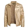 Men's Leather Biker Jacket Cafe Racer Jacket by Inlyline