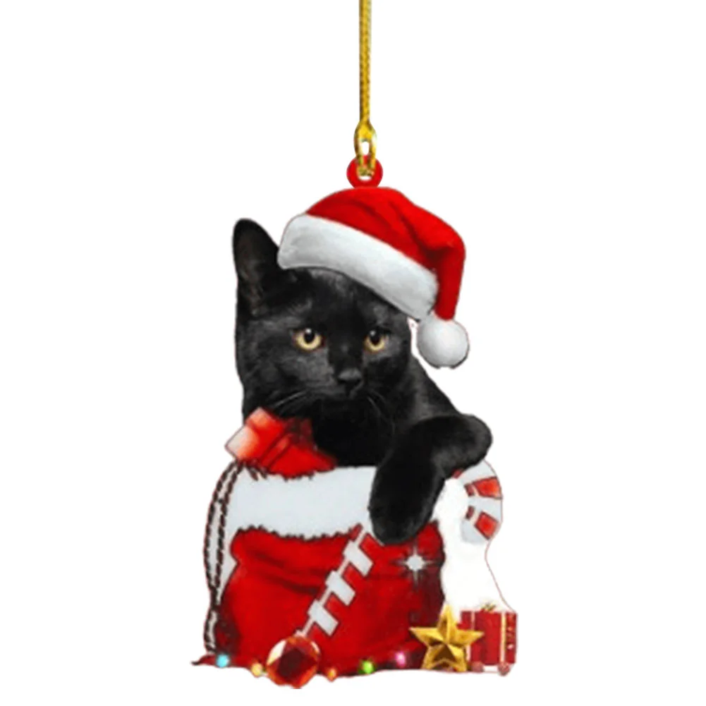 Xmas Tree Hanging Animal Pendants Cute Christmas Decorations for Cat/Dog Lover