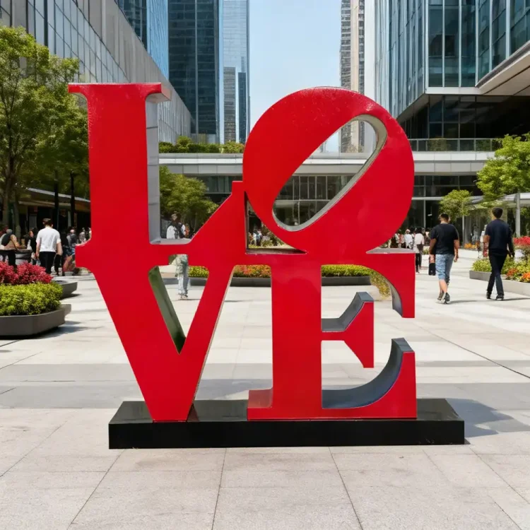 Large LOVE Letter Metal Sculpture For Mall or City Public