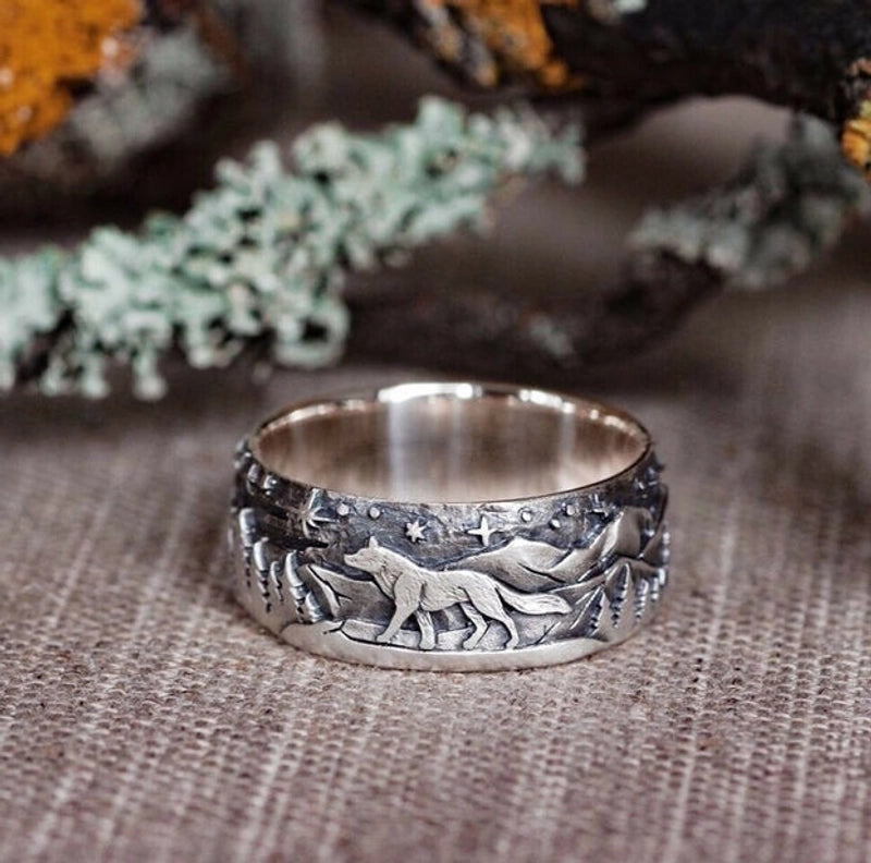 Casual Hip-hop Punk Wolf Alloy Plating Unisex Rings