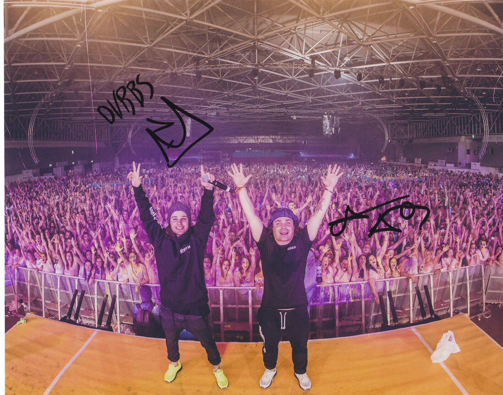 DVBBS ALEX CHRIS VAN DEN HOEF SIGNED AUTOGRAPHED EDM ELECTRO 8X10 Photo Poster painting PROOF #6