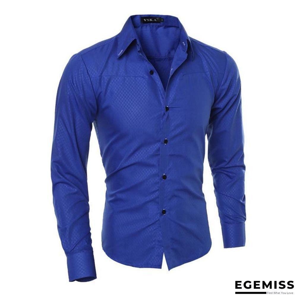 Brand Design Men Fashion Cotton Solid Long Sleeve Shirt | EGEMISS
