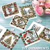 6PCS DIY Diamond Art Greeting Cards Christmas Snow Scene Congratulations Cards