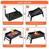Stainless Steel Portable Folding BBQ Grill Small Smoker Charcoal Grill for Party