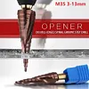 M35 HSS-Co Cobalt Step Drill Bit 3-13mm 1/4 Inch Hex Spiral Groove Ladder Drill
