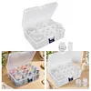 2Psc Pumpkin +16Pcs Round Bottles Diamond Painting Containers Multi Purpose Portable Plastic Case Box with Stickers & Compartments Arts Crafts Storage Bottle for Hardware Rhinestone (16pcs)