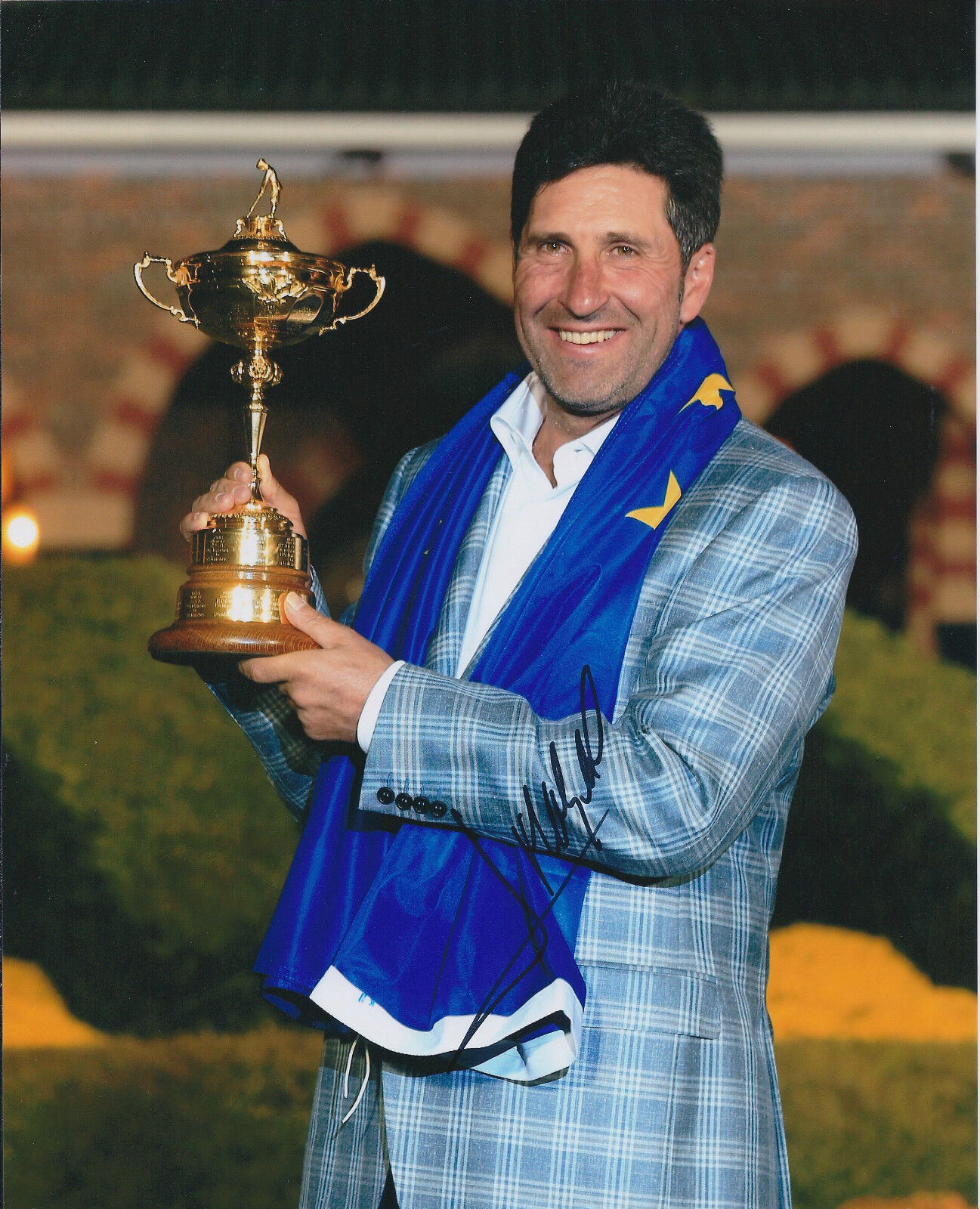 Jose Maria OLAZABAL SIGNED Autograph 10x8 Photo Poster painting AFTAL COA Ryder Cup GOLF CAPTAIN