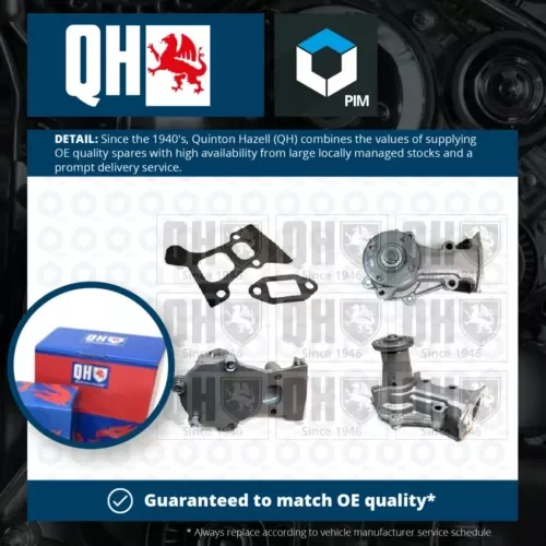 Water Pump QCP3412 Quinton Hazell Coolant 1610087786 1610087795 554021207 New Parts