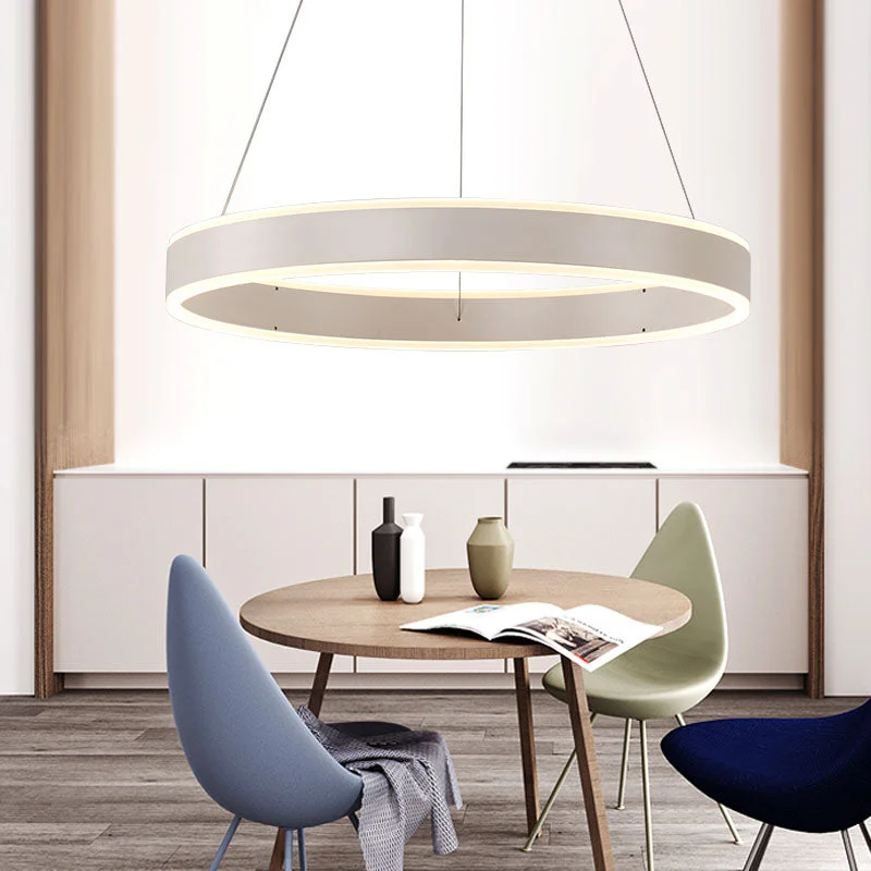 Modern Led Ring Pendant Lights For Dinning Room Living Room Restaurant Kitchen Luminaire Suspended Pendant Lamp