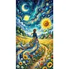 Floral Skirt Back View Full DIY 5D Round Drill Diamond Art Kits Large Size 40*70cm Diamond Dots Paintings Picture Arts Craft Diamond Crystal Rhinestones Painting Kits for Adults/Beginners Gift Idea