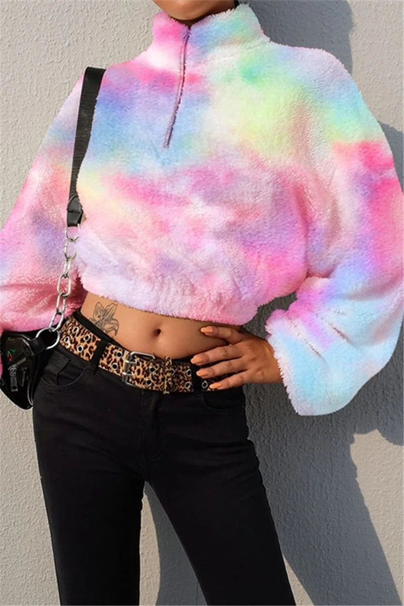 Stylish Loose Wild Rainbow Sweater