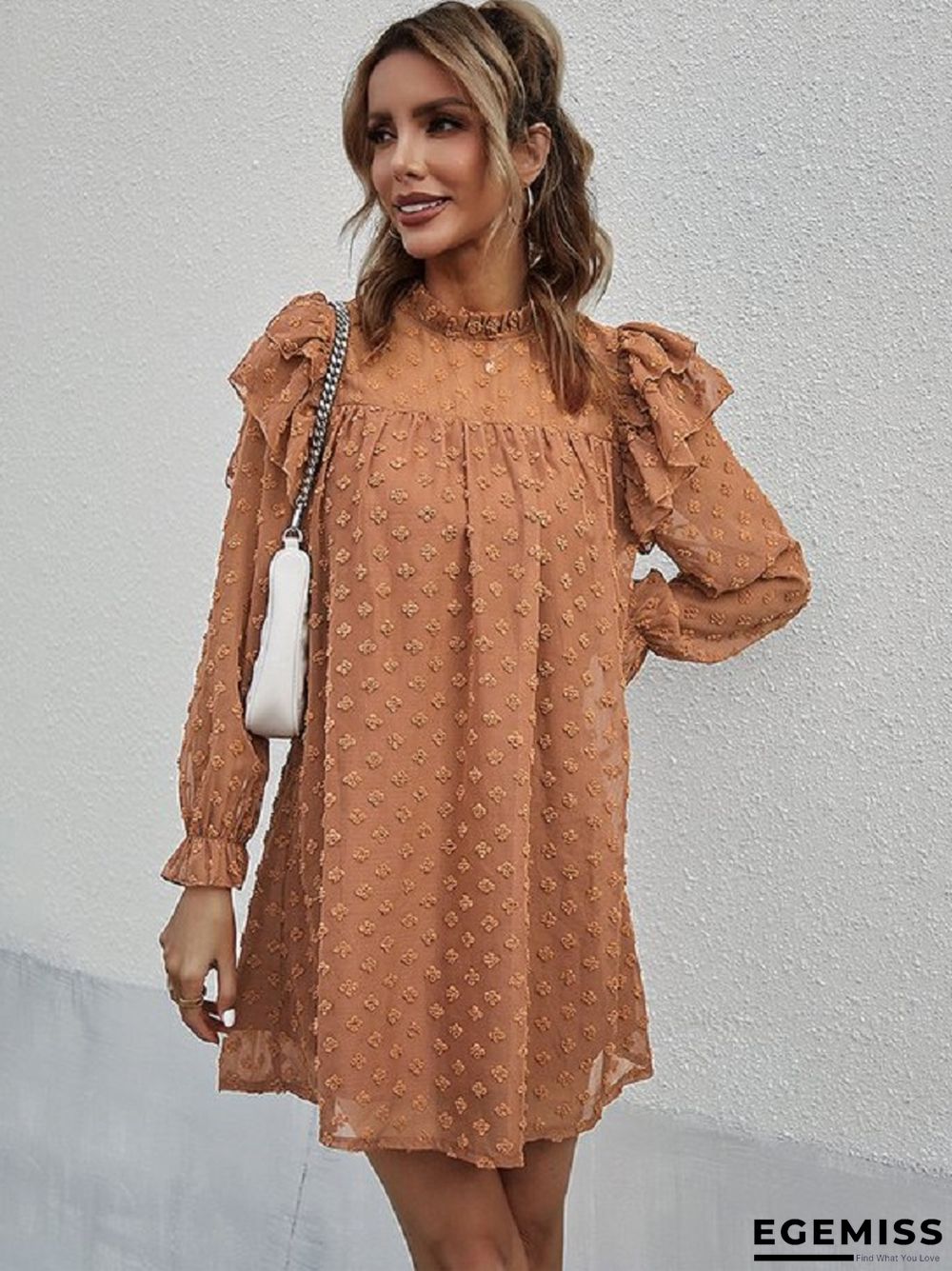 Casual Ruffle Sleeve Holiday Dress | EGEMISS