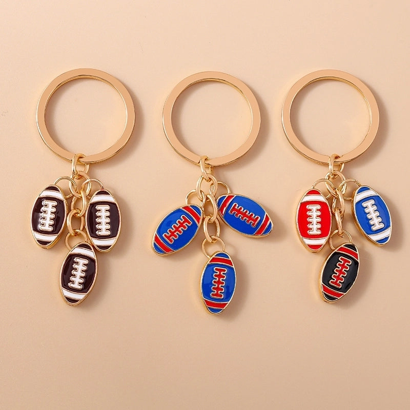 Casual Sports Commute Rugby Alloy Keychain
