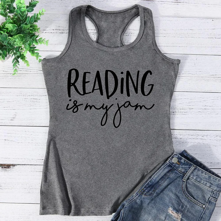 Reading Is My Jam Book Lovers Vest Top-Annaletters
