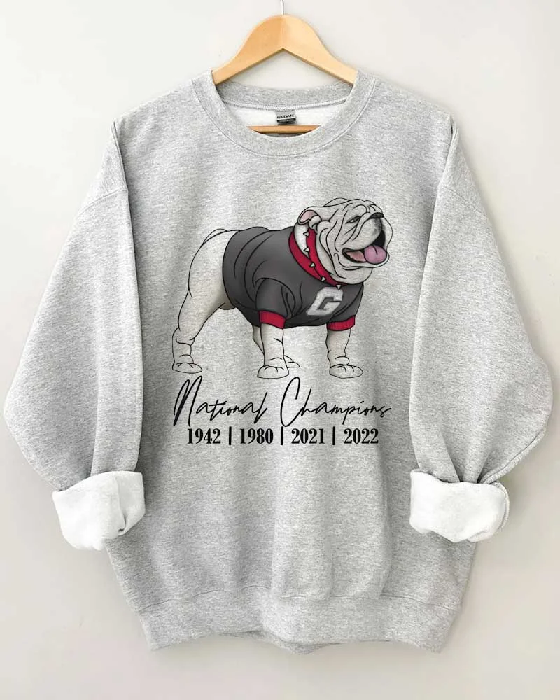 National Champions Georgia Bulldogs Crewneck Sweatshirt