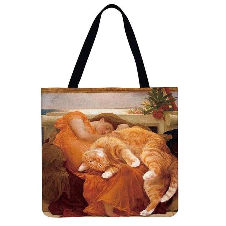 Classic al All About Cat - Linen Tote Bag