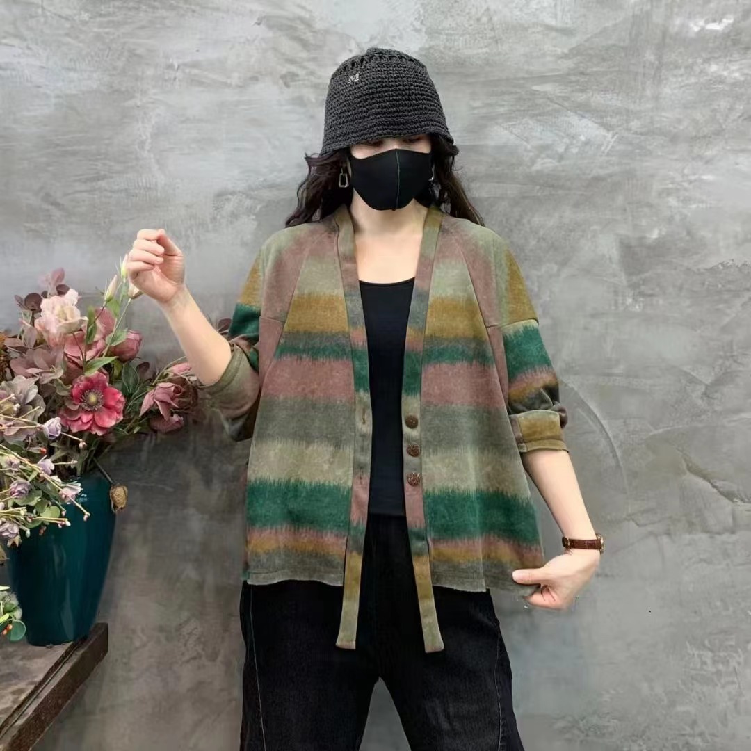 Chicfifth Sweater Women Winter Long Sleeve High Quality Autumn Vintage Top Knitted Cardigan