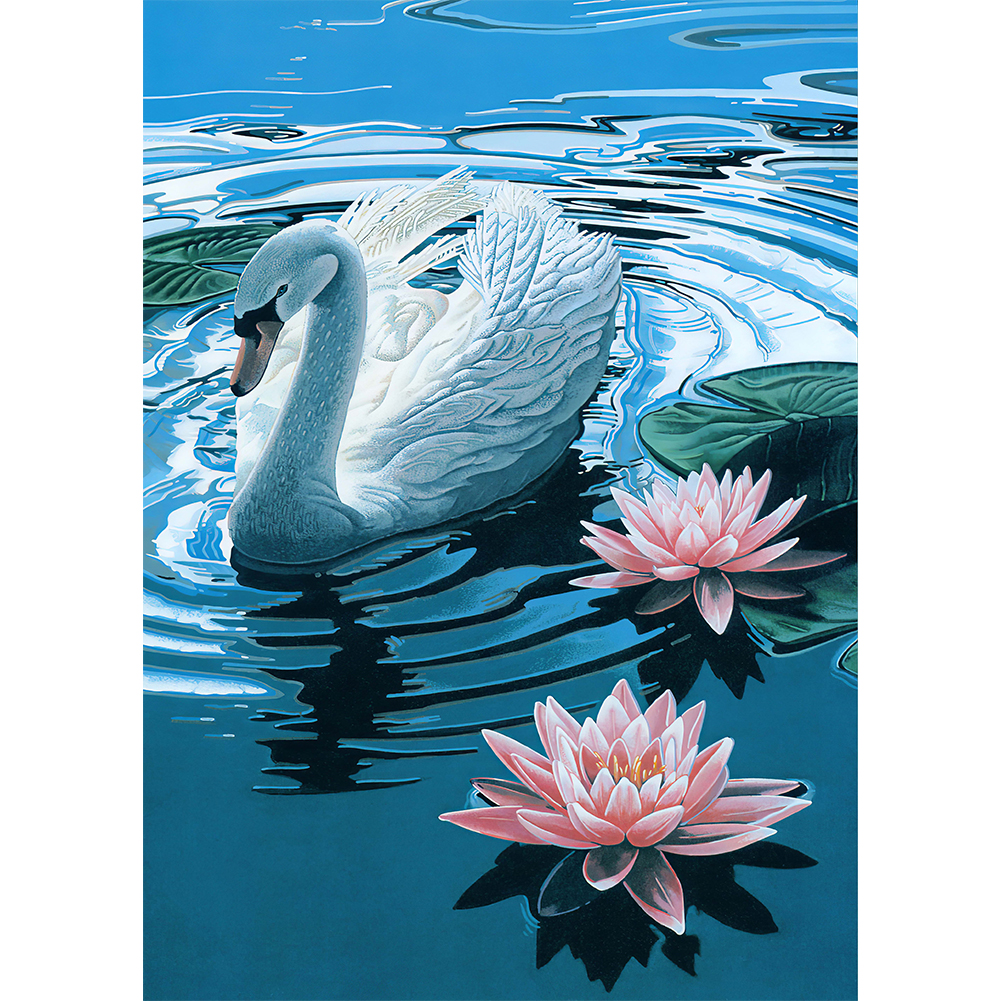 

Swan in Lake - Round Drill Diamond Painting - 30*40CM, 501 Original