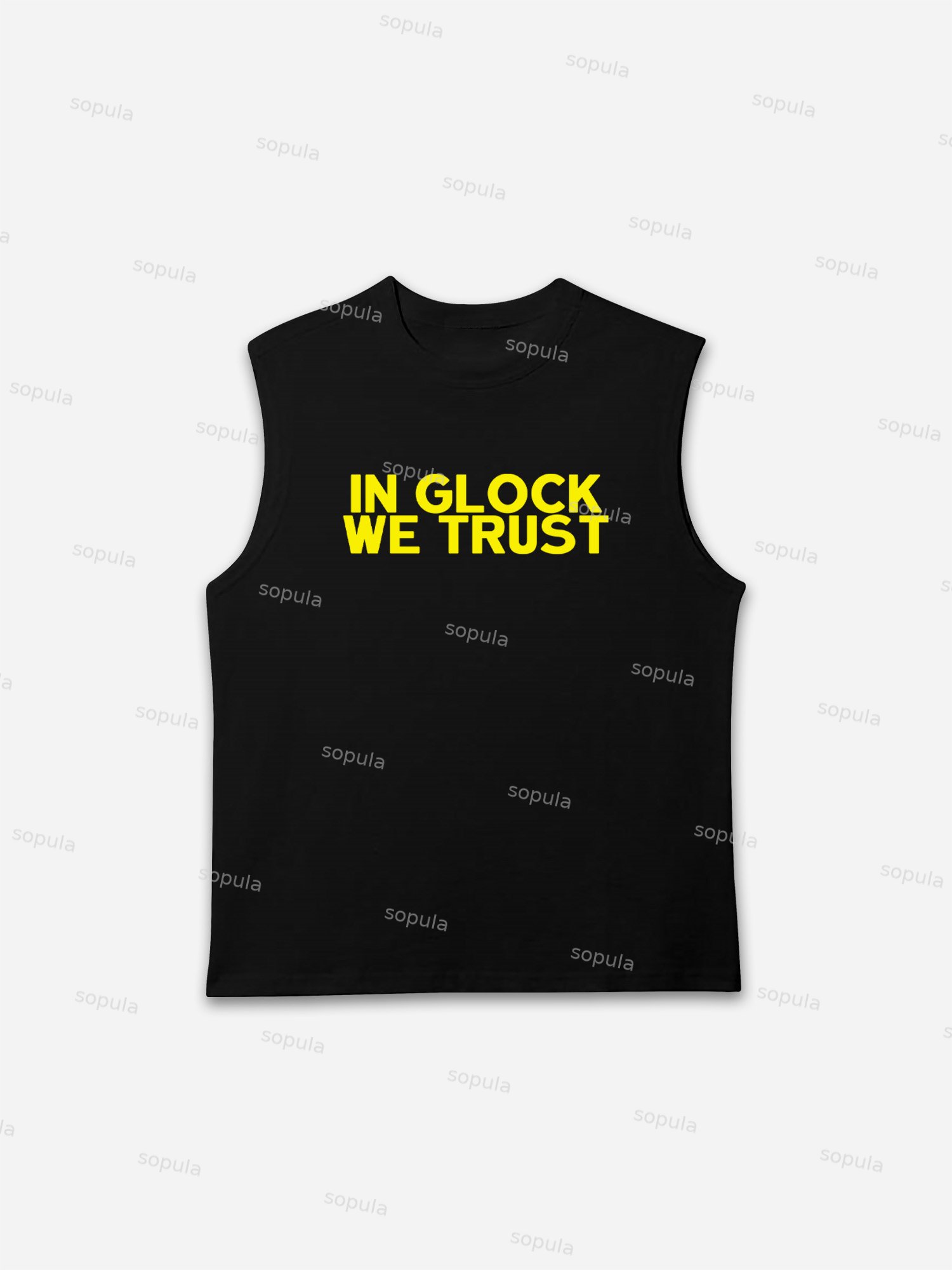 Vintage In Glock We Trust Graphic Tank Top - Sopula｜Premium Graphic Tees & Graphic Clothing