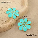 Bohemian Flower Oil Drop Earrings - Image 5
