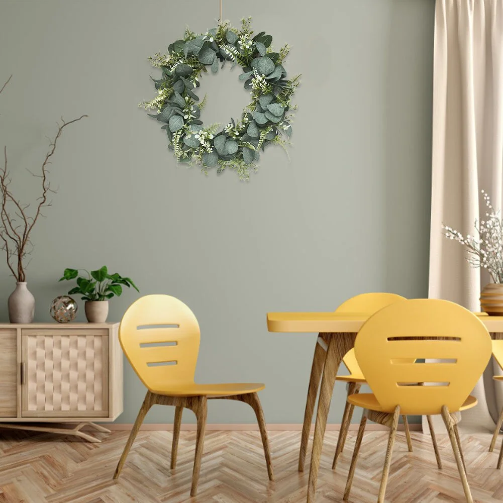 Lysimachia Leaves Dried Eucalyptus Wreaths for Front Door Outdoor Spring Wreaths