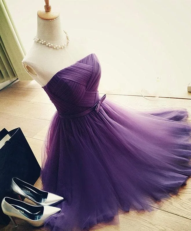 Cute A Line Tulle Short Prom Dress, Bridesmaid Dress SP15771