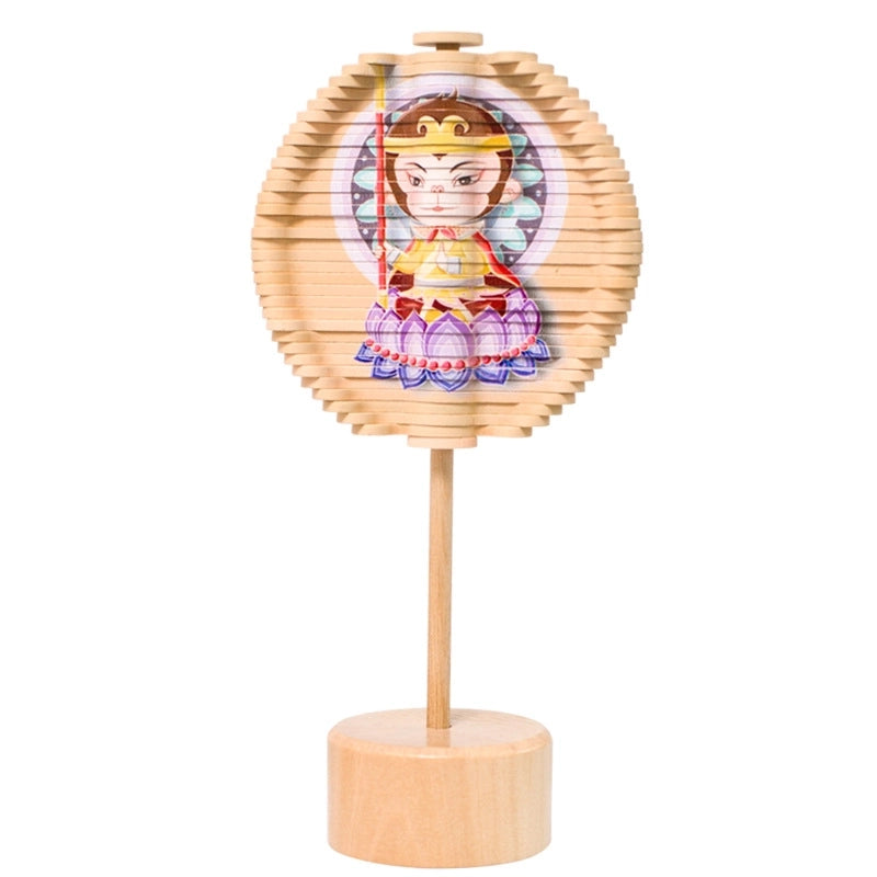 Wooden Color Rotating Lollipop Young Children Early Education Cognitive Creative Toys