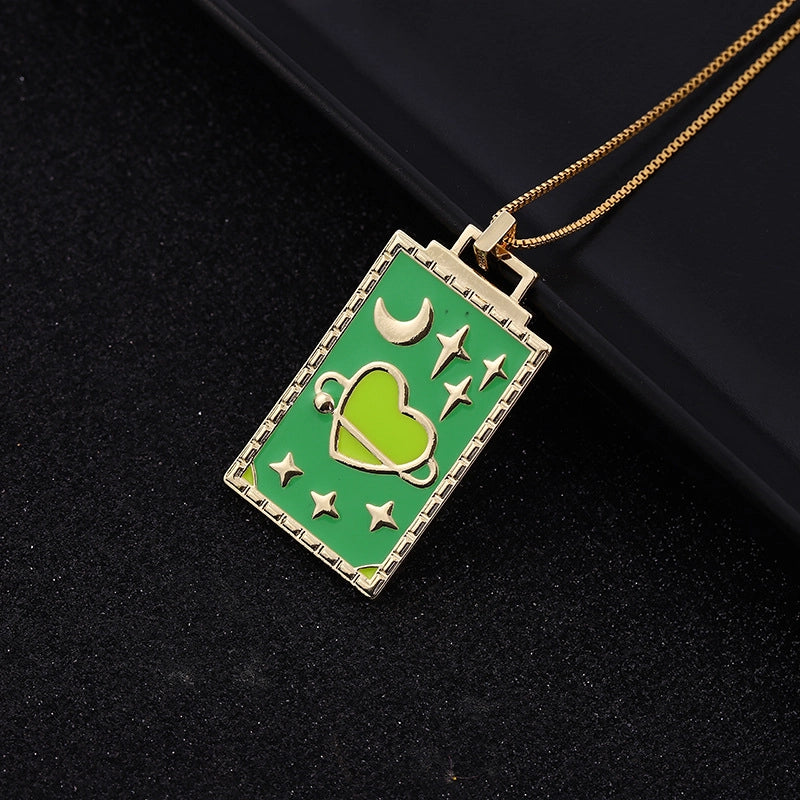 Minimalist Classic Style Geometric Copper Unisex Pendant Necklace