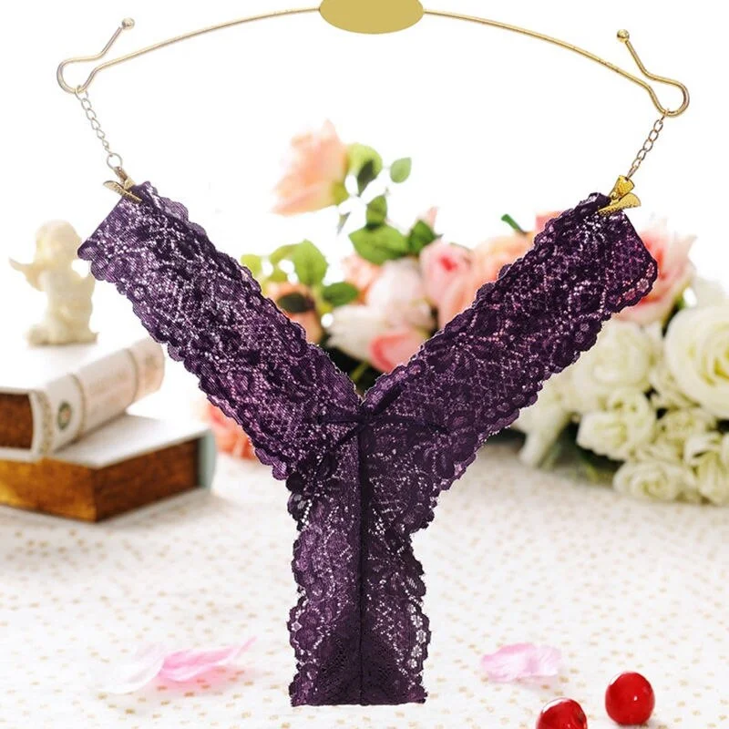 Comfortable sexy ladies thong thong hot thong sexy women's lace panties women transparent T back panties soft panties