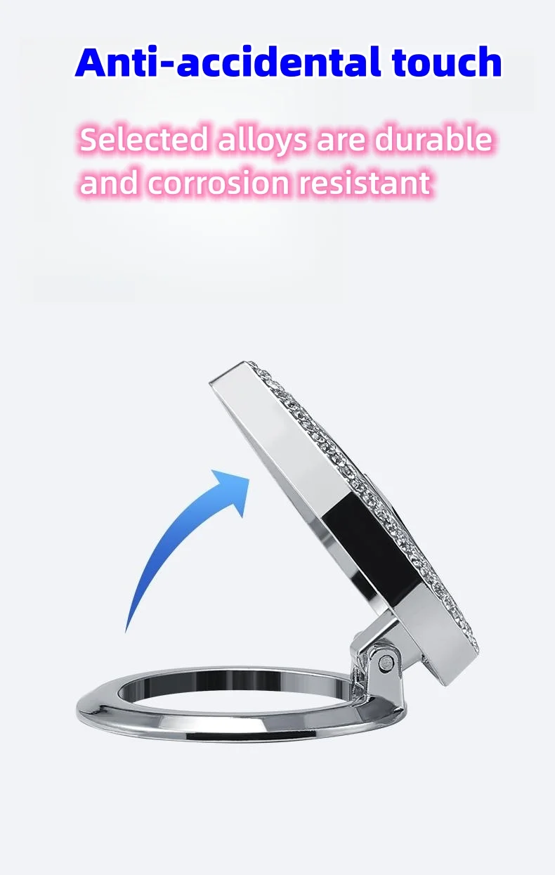 Car one-button start diamond-encrusted heart-shaped protective cover